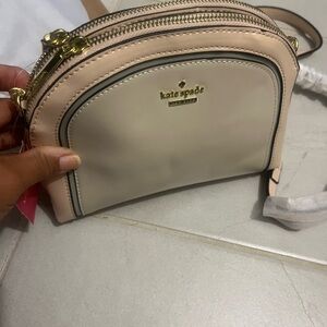Kate Spade Cream and Tan Crossbody Bag